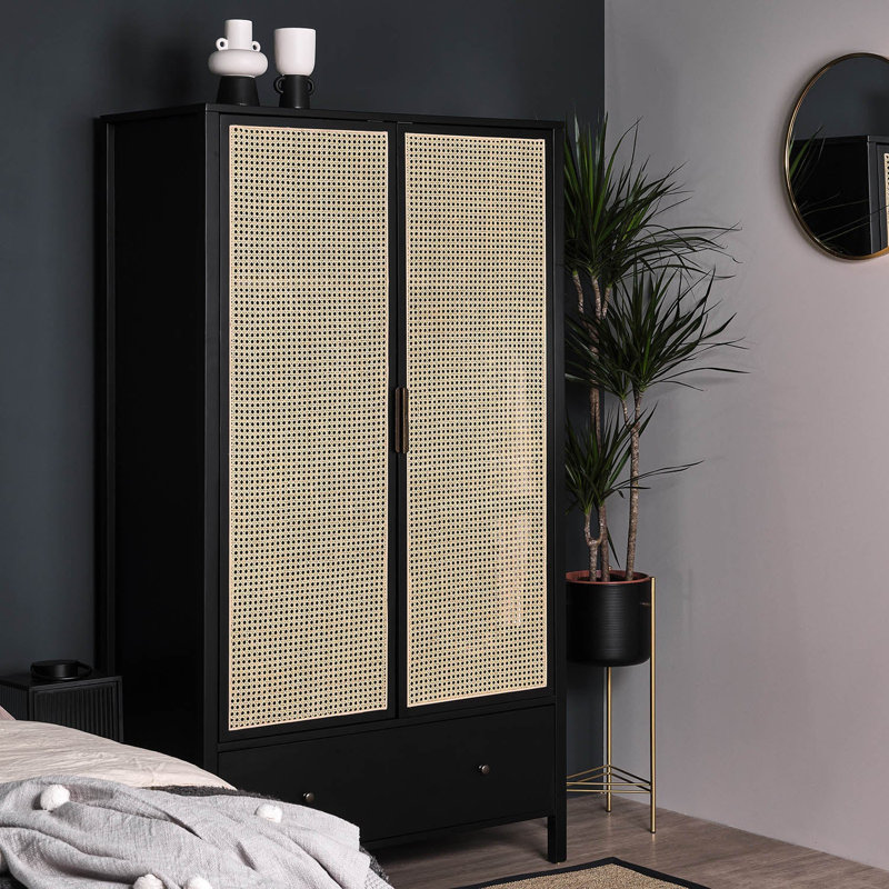 Tenaya 2 Door Wardrobe, Black