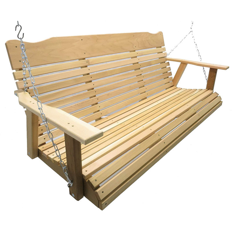 5 pi Balançoire en cèdre, fabrication Amish, Natural Cedar, 62" W