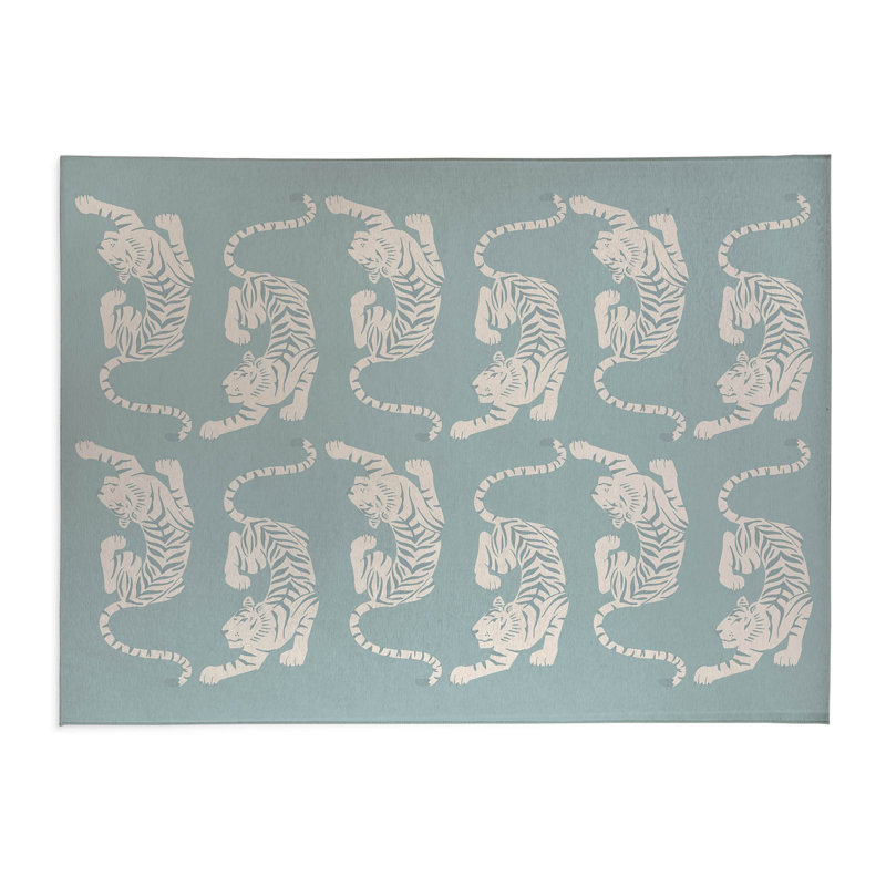 Tapis de cuisine Hey Tiger, Rectangle 5 pi x 7 pi, Taupe 1