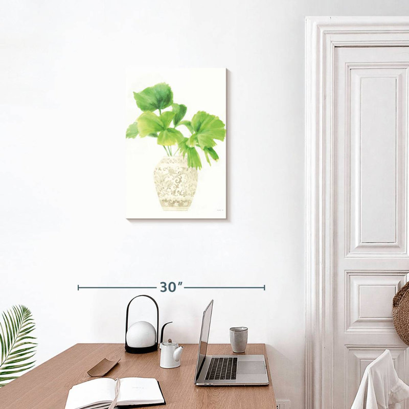 Harnek palm chinoiserie iv crème, H 24 po x l 16 po