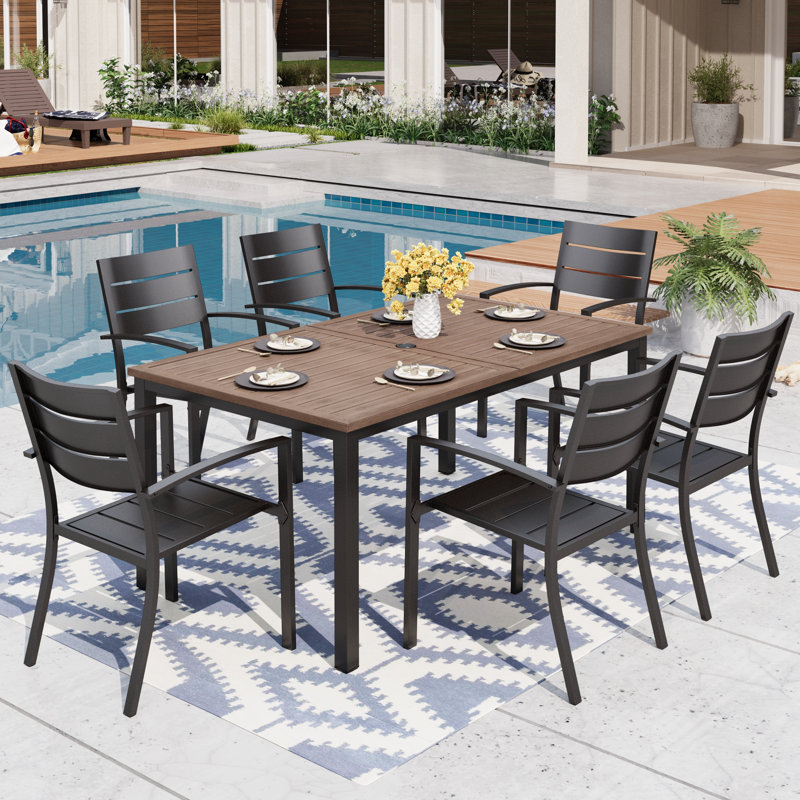 Stacking Patio Dining Armchair, 6