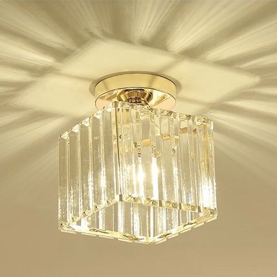 Alston Glass and Crystal Flush Mount