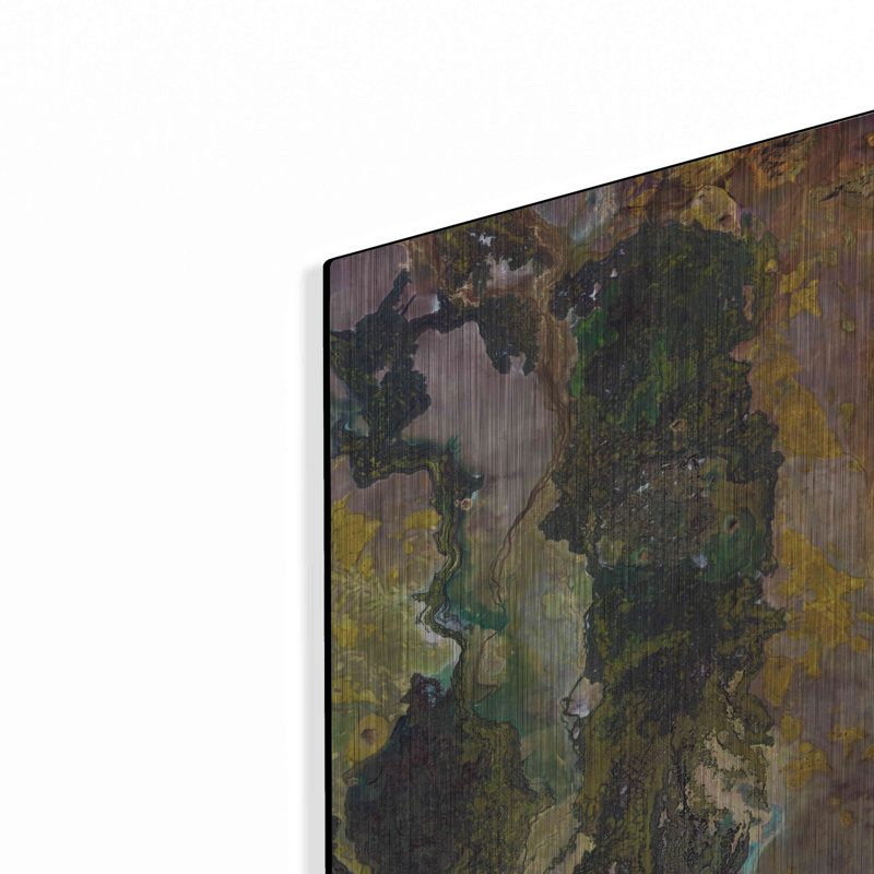Red Barrel Studio® «Earth as Art: Weird Watercolor», art mural en métal, H 24 po x l 24 po