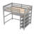 Fadia Full Solid Wood Loft Bed with Bookcase by Harriet Bee-1953091056