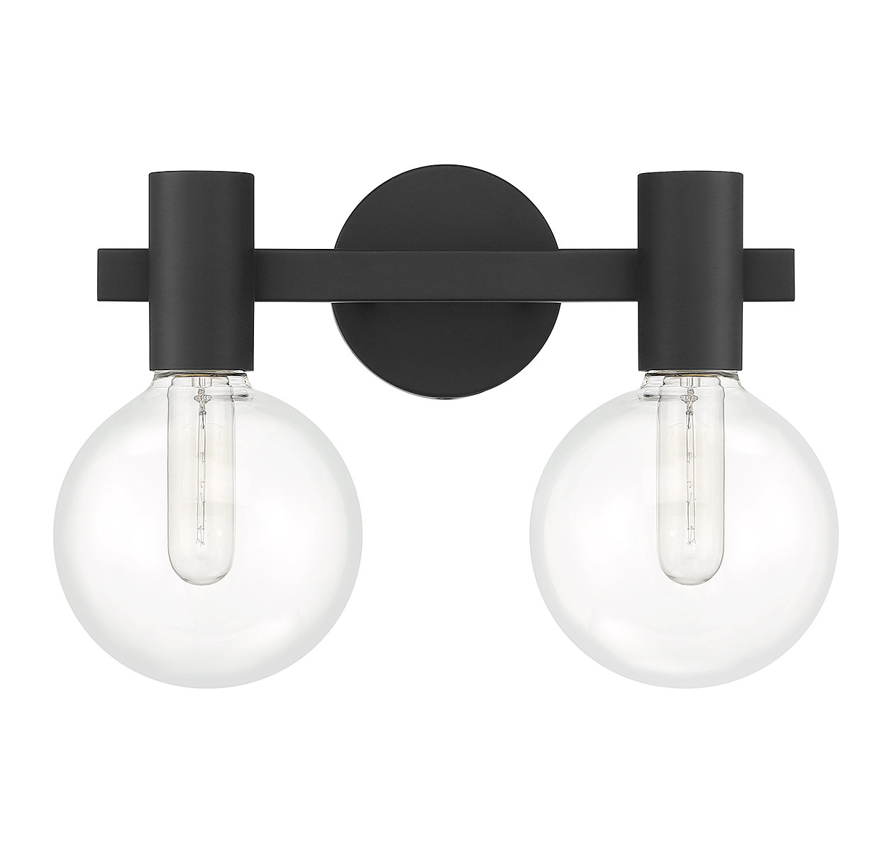 Sanu 2-Light Bath Sconce, Matte Black