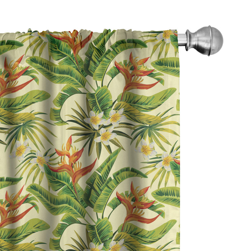 Panneau coulissant semi-diaphane avec passe-tringle Tropical, 28 po x 84 po