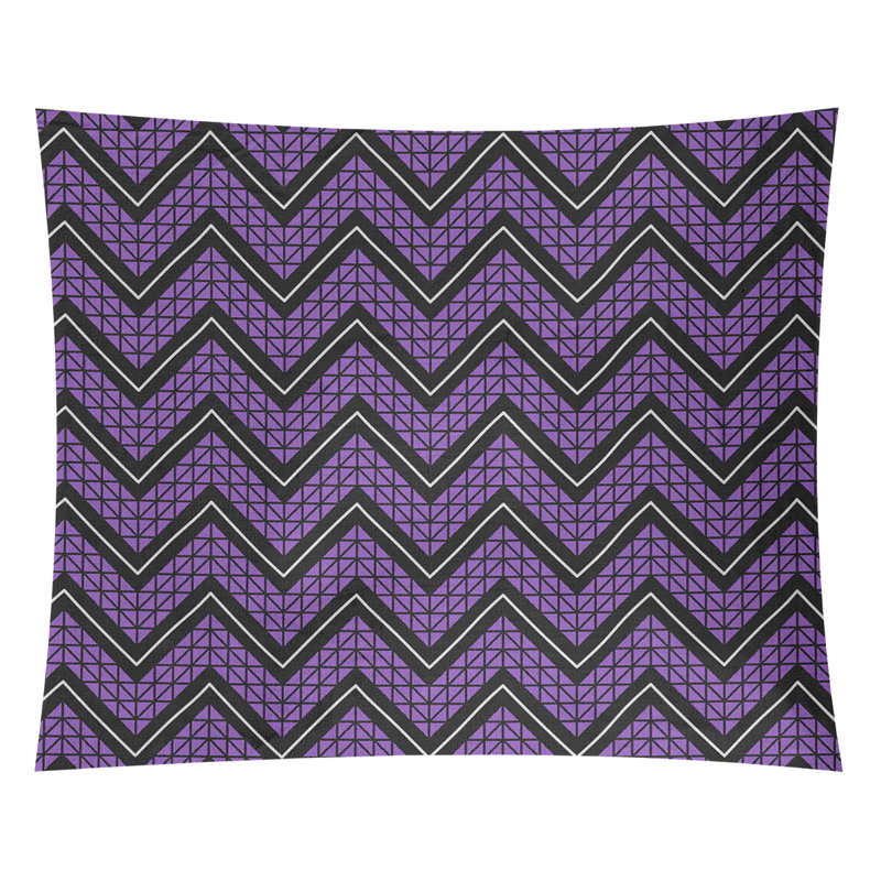 Tapisserie Stephenie, H 27,5 po x l 37,5 po, Mauve / noir / blanc