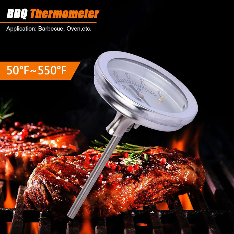 Deago 1Pcs Oven Thermometer Oven Grill Fry Chef Smoker Thermometer Instant Read Stainless Steel Thermometer Kitchen Cooking Thermometer for BBQ Baking