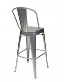 Counter Stool with Metal Frame, Gunmetal Gray