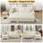 L-shaped Velvet Upholstered Sleeper Sofa and Chaise with Toss Pillows-1175793797