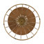 TABLE D'APPOINT HOLLE BORNE RÉTRO ARGENT, ANTIQUE ET COULEUR NATURELLE
