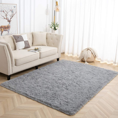 Braeley Solid Colour Shag Area Rug