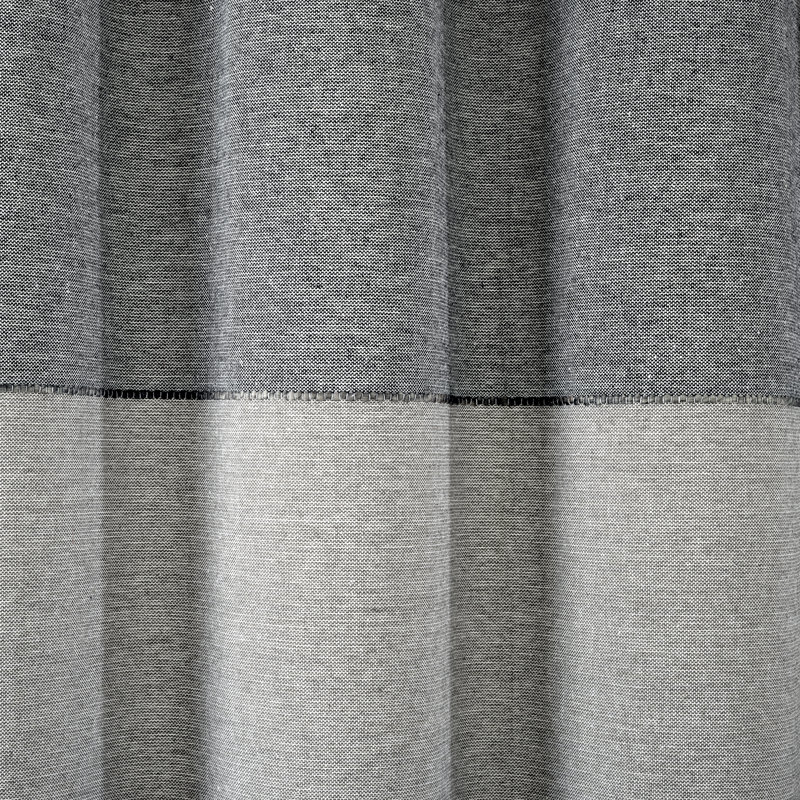 Rideau de douche rayé simple, Gris foncé / gris clair / blanc / crème