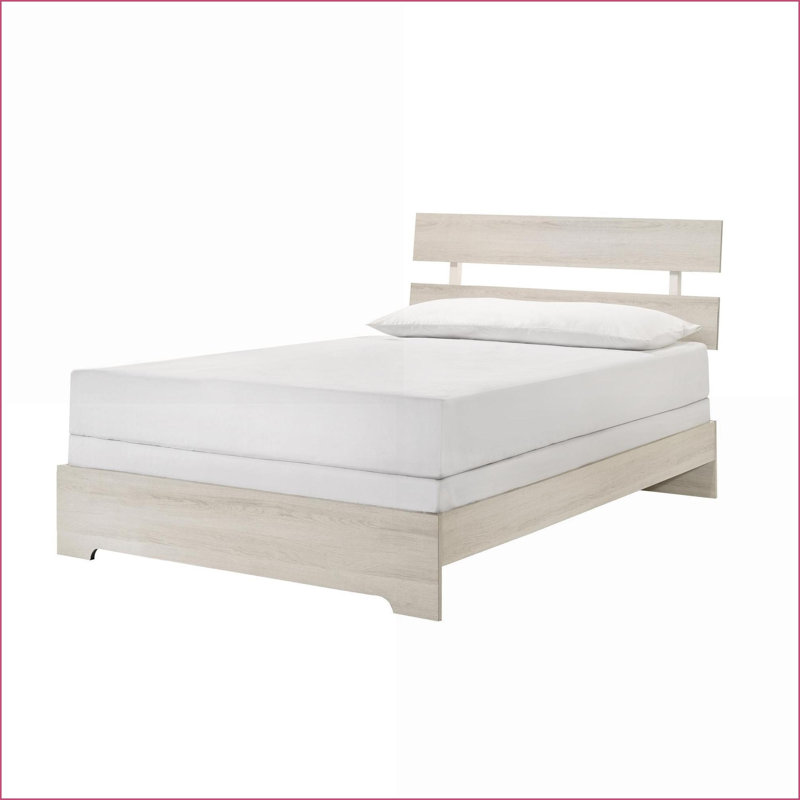 Mobilier de chambre simple en bois massif, Lit simple, Blanchies