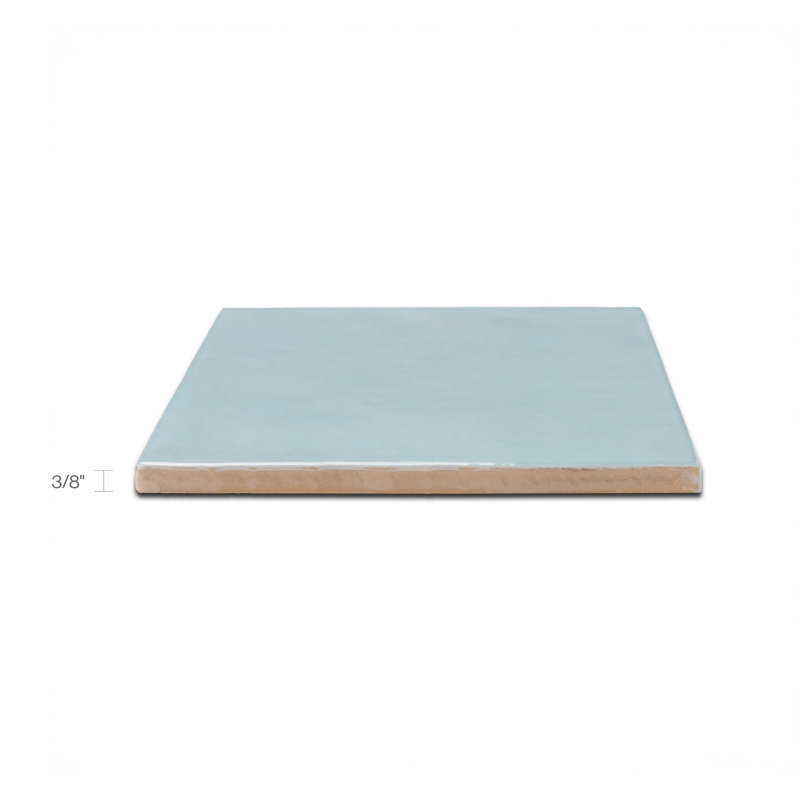 Cloe 5" x 5" Ceramic Tile, Baby Blue