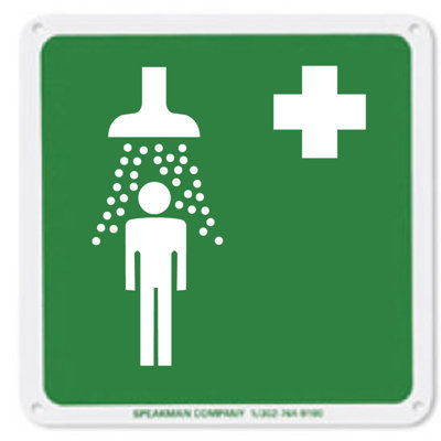 Enseigne de douche de sécurité