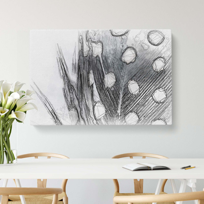Spotted Feather in Abstract - Wrapped Canvas Drawing - Wrapped Canvas, 40cm H x 60cm W x 3cm D