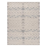 Rug & Kilim’S Scandinavian Style Rug In Light Gray And Blue Geometric Pattern