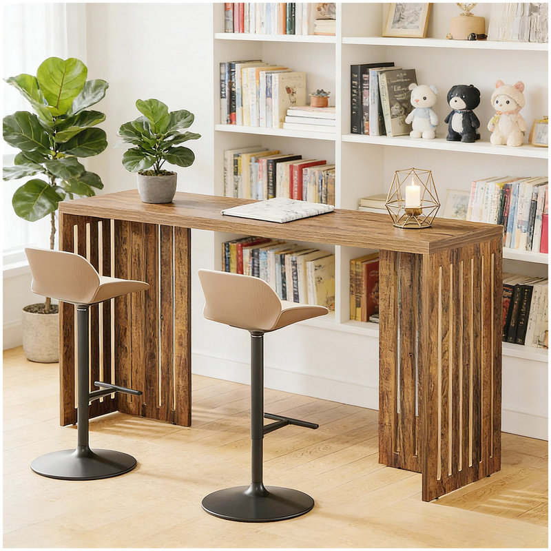 Rustic Kitchen Table,Wood Coffee Table,Rectangular Dining Table, Rustic Brown