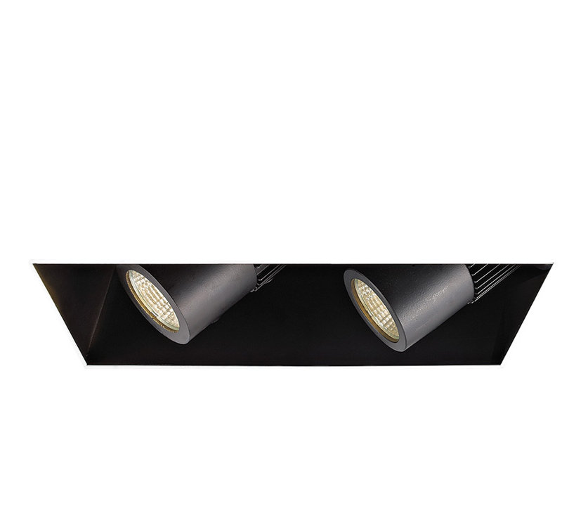 Black 18.5" Adjustable LED Multi-Spotlight Recessed Lighting Kit