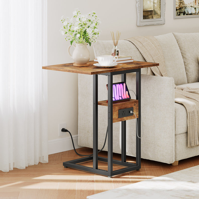 End Table with Built-In Outlets