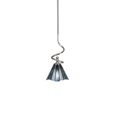 Mini-luminaire suspendu Capri avec verre d'art 7 po