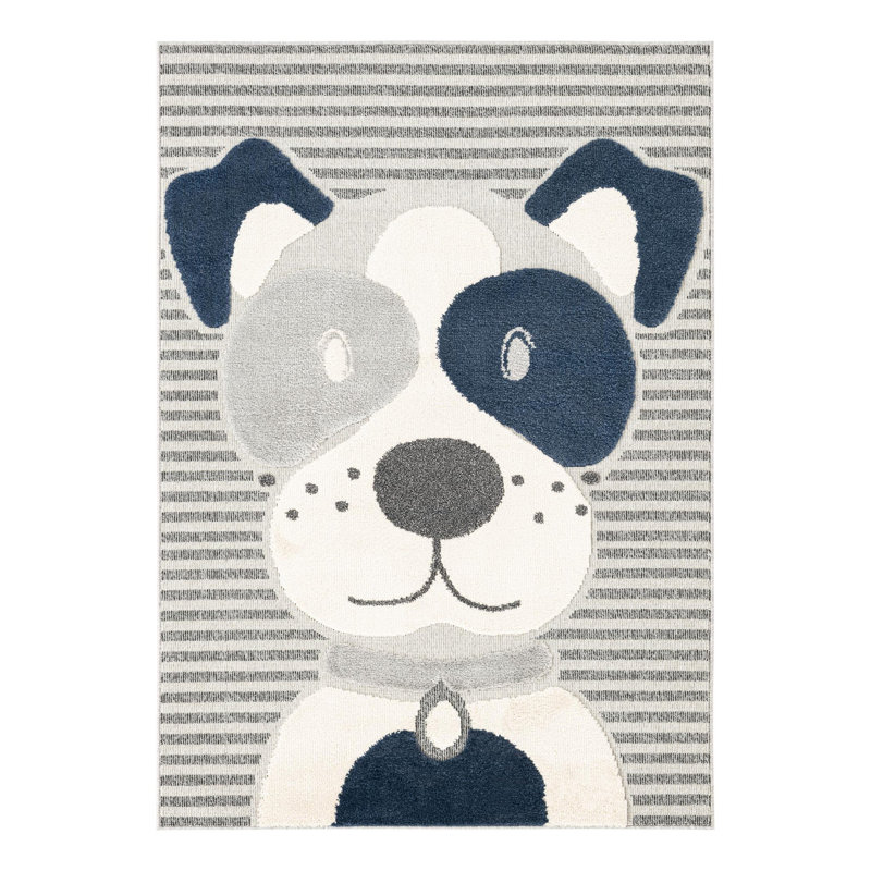 Unique Loom Doggo Whimsy Kids Rug, Rectangle 5'1" x 7'1"