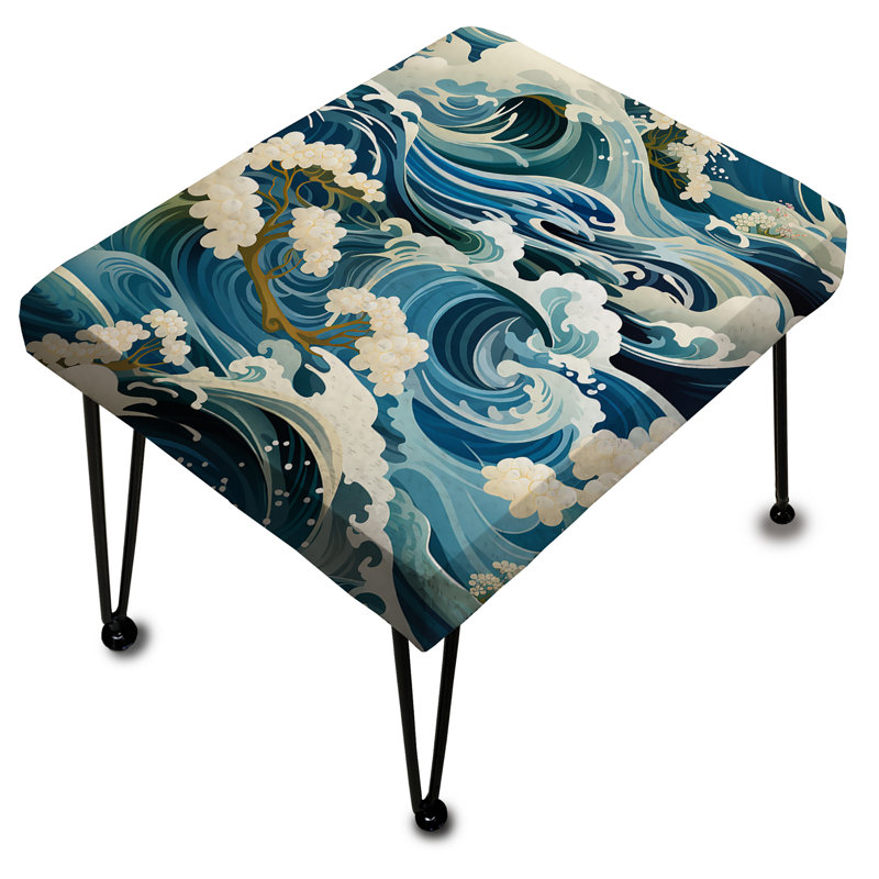 Water Elements - Repose-pieds rectangulaire japonais Wave
