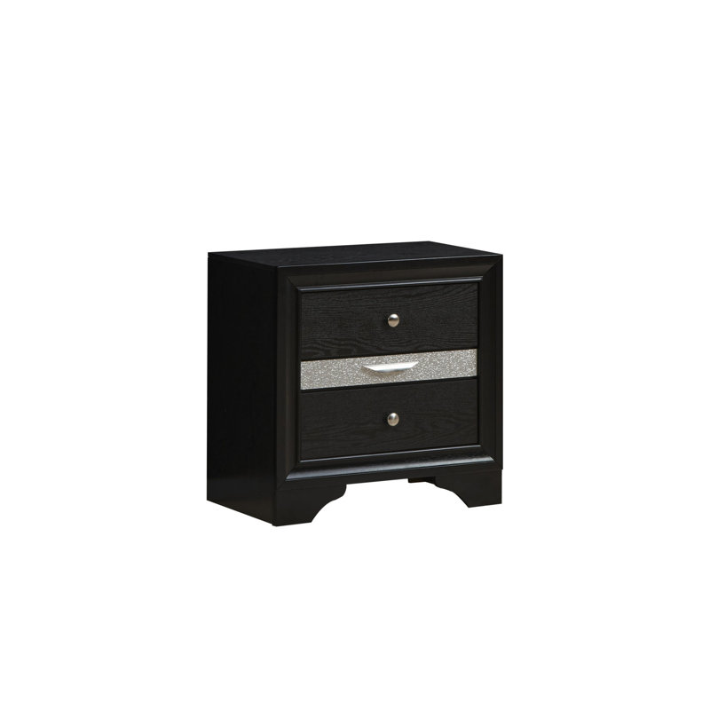 Table de chevet moderne en noir: intérieur feutré et fonctionnalité spacieuse