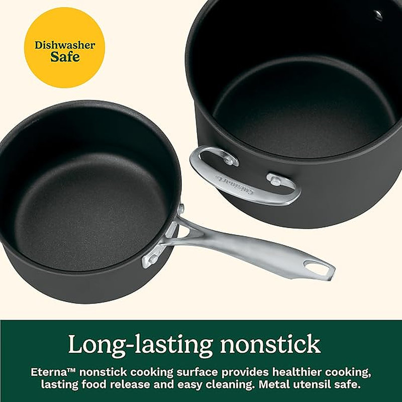 Cuisinart 10-Piece Non-Stick Pots and Pans Set, Black (DSA-10PIC)