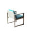 Chaise rembourrée en aluminium rembourrée avec rotin-426926611