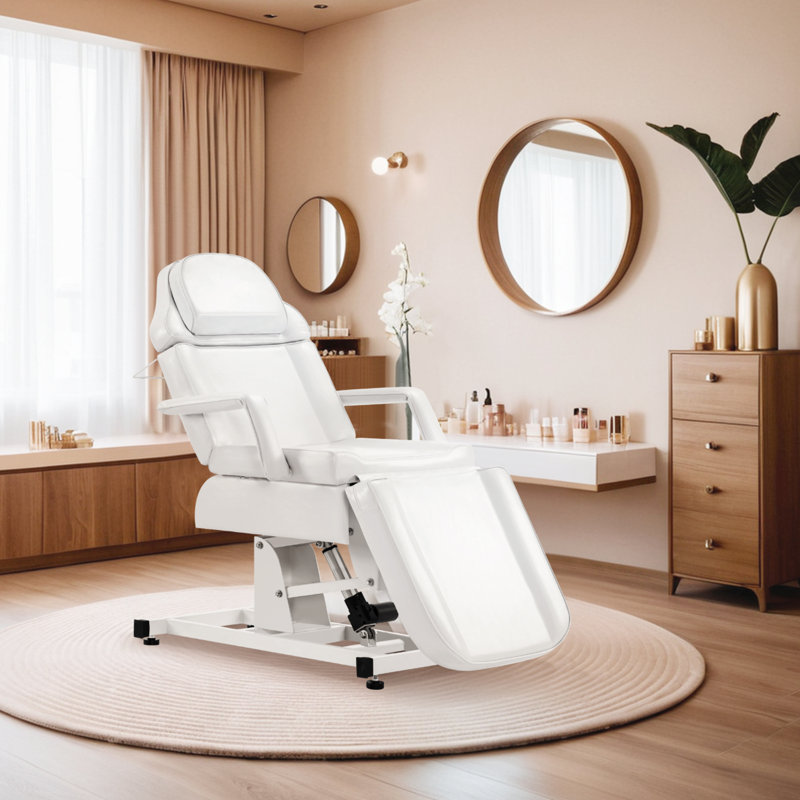 Faux Leather Massage Chair, White 