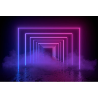 3D Abstract Background - Wrapped Canvas Print
