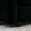 2 + 3 places, chenille noire pour le salon, bois massif et mousse de luxe confortable