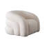 Chaise d'appoint pivotante Quantum en sherpa ivoire