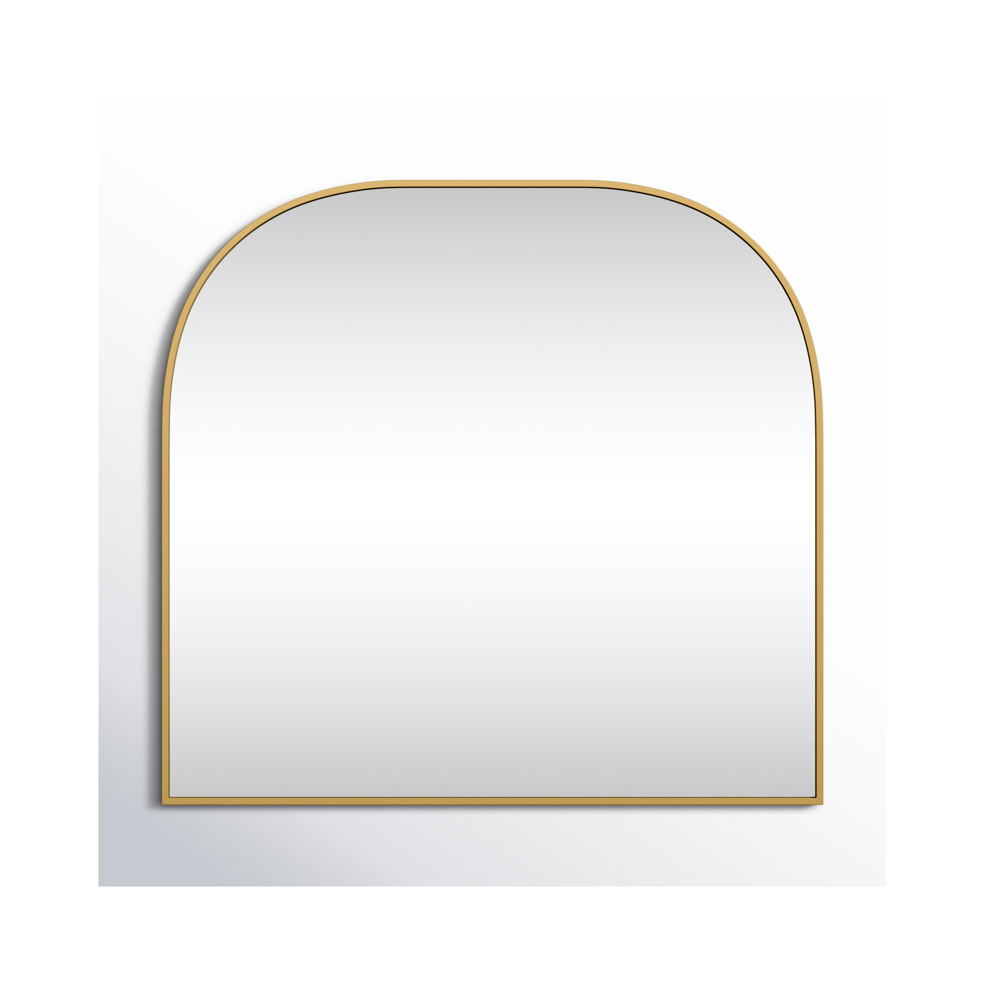 Sabine Metal Wide Arch Wall Mirror, 34" x 36", Brass