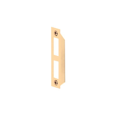 Gâche à serrure à mortaise de style victorien FHC E2435, matériau en acier estampé, languette réglable pour installation sans poignée, finition laiton, paquet simple