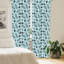 Panneau coulissant floral semi-diaphane avec passe-tringle-45967671