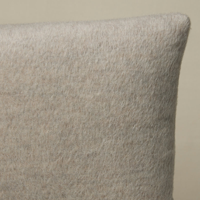 Dixon Mohair Lumbar Pillow, Gray, 12" H x 18" W