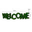 Décoration murale WELCome lettre art mousse
