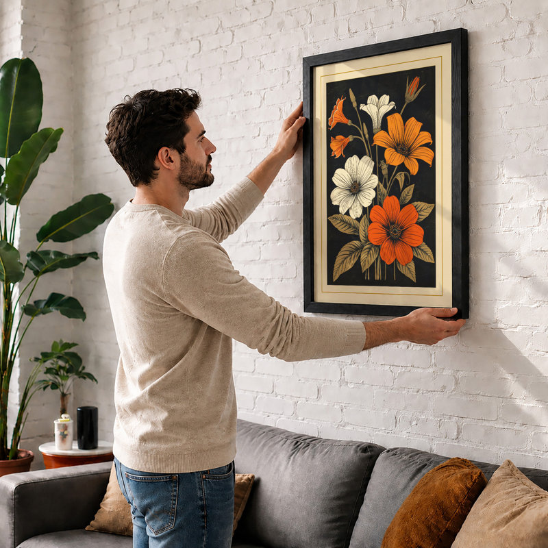 Blooms Botanical - Framed Print, Black, A3 - 42.0 x 29.7 cm