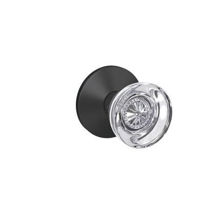 Hobson Non-Turning Glass Knob with Kinsler Trim