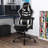 Inbox Zero Gustava Adjustable Reclining Ergonomic Faux Leather Swiveling PC & Racing Game Chair with Footrest-300416624