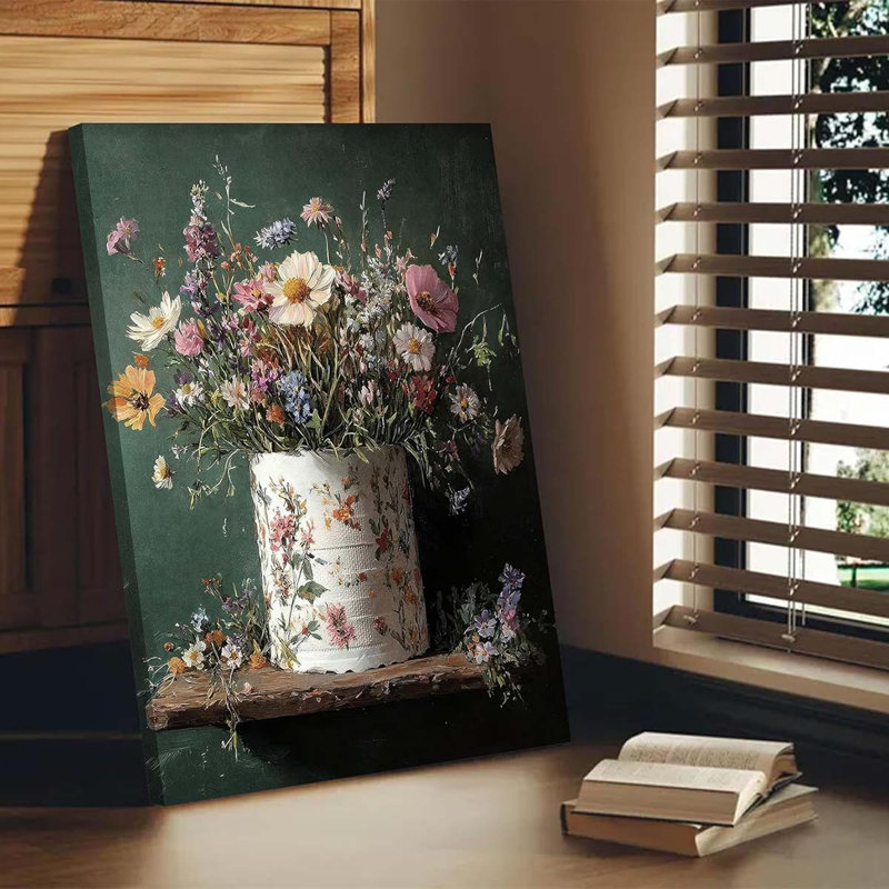 Wall Art Toilet Paper Floral Poster Print Rustic Farmhouse Botanical., 60 cm H x 40 cm W