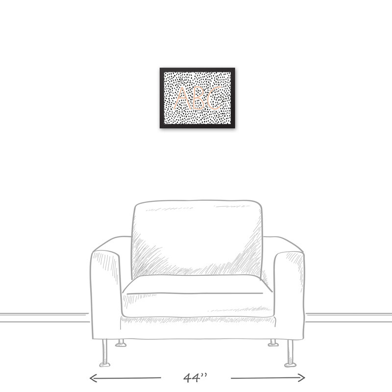 Art encadré ABC, H 15,75 po x l 12,75 po x P 1,75 po