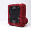 Fauteuil d'appoint en velours de chenille rouge rétro avec texture plissée et base en acier inoxydable - Siège solo confortable pour les espaces de vie-725727775