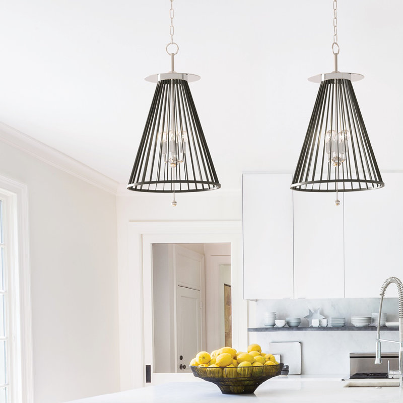 Cagney 3 - Light Pendant, Aged Brass/Black