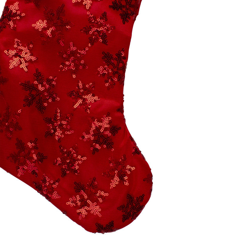 Chaussette de Noël 20,5 po, Rouge