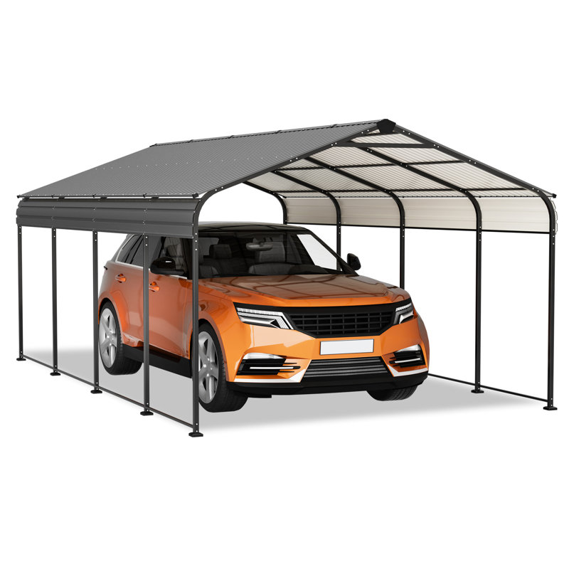 12X20 Ft Heavy Duty Galvanized Steel Carport, Outdoor Shelter For Cars, Boats And Suvs, Can Withstand 100 Mph Winds 35 Of Snow All Weather Portable Metal Steel, From