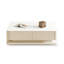 Table basse rectangulaire en bois manufacturé blanc
